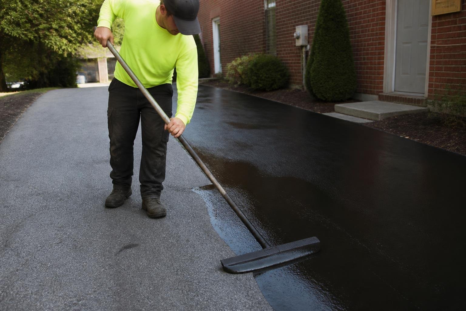 Driveway Seal Coating services by South Florida Paving Inc.